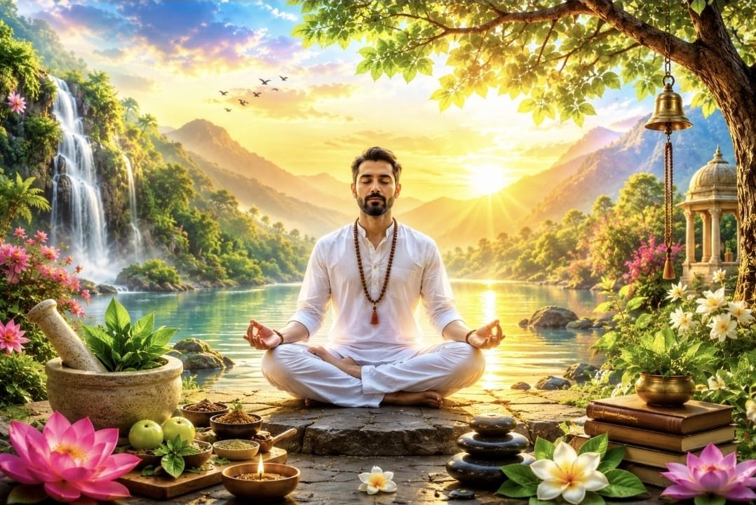 Guided group meditation session